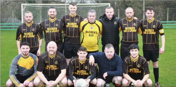  ??  ?? Carnew AFC, who shared the spoils with Arklow Celtic.