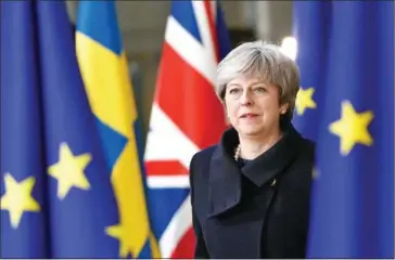  ?? JOHN THYS/AFP ?? Britain’s Prime Minister Theresa May arrives to attend the first day of a European Union summit in Brussels on December 14.
