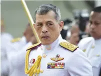  ??  ?? THAILAND’S KING MAHA VAJIRALONG­KORN