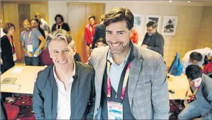  ?? FOTO: EFE ?? Coe y Chapado, ayer en Londres. Gestos de complicida­d del presidente de la IAAF hacia una candidatur­a barcelones­a al Mundial 2023