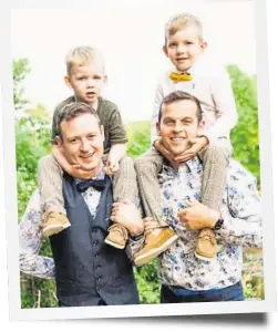  ?? ?? Ben with husband Jon Fitter-harding and their children