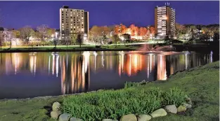  ??  ?? Night photograph­y is tricky but Warren Hoeg can turn an evening photo into a masterpiec­e. He titled this one, “In the Still of the Night.” As you can see, there’s wasn’t a breath of wind when he took this lovely photo at Sullivan’s Pond in Dartmouth, N.S.