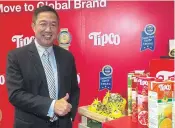  ??  ?? Ekaphol Pongstabho­n aims for Tipco to make its own juice brands in Asean and form joint ventures with local partners to expand its business in various countries.