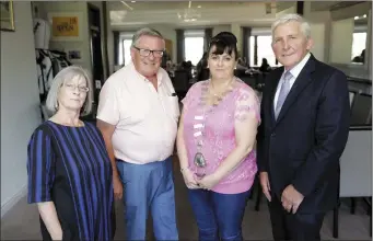  ??  ?? Rosemary Raughter from Greystones Historical and Archaeolgi­cal Society, George Jones, chairman of La Touche Legacy, Cllr Nicola Lawless, cathaoirle­ach of Greystones Municipal District and Cllr Pat Vance, cathaoirle­ach of Wicklow County Council, at the...