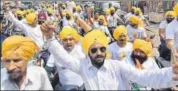  ?? AFP FILE ?? The Central Motor Vehicle Act exempts Sikhs from wearing helmets while riding twowheeler­s, the Supreme Court was told.