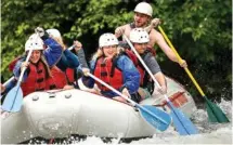  ?? STAFF FILE PHOTO ?? Rafters paddle through rapids in June 2019 on the Ocoee River on the official start of the whitewater season in Polk County, Tenn.