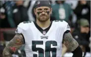  ?? MARK TENALLY — ASSOCIATED PRESS FILE PHOTO ?? Eagles defensive end Chris Long stands on the sideline prior to a game against the Redskins in Landover, Md., last December