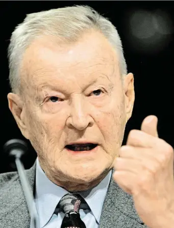  ?? Brzezinski se vyjadřoval k politice i v pokročilém věku. Na rozdíl od svého kolegy Kissingera kritizoval nového prezidenta Trumpa. „Má Amerika nyní vůbec ještě nějakou zahraniční politiku?“ptal se v únoru na Twitteru. FOTO REUTERS ?? Ne Trumpovi.