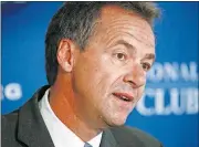  ?? SEMANSKY/ASSOCIATED PRESS FILE PHOTO] ?? Democratic Montana Gov. Steve Bullock speaks, Aug. 7, at the National Press Club in Washington. [PATRICK