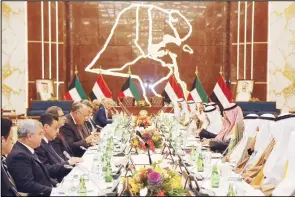 ??  ?? Part of the ministeria­l meeting of the 12th session of the High Joint Committee of the State of Kuwaitand the Arab Republic of Egypt.
