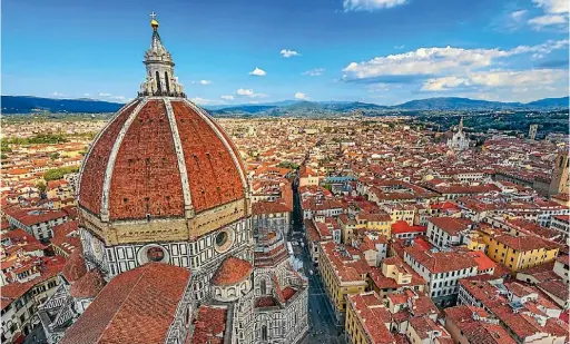  ?? FLIGHT CENTRE ?? Marvel at Florence’s famous Duomo and Uffizi Gallery on Cruiseabou­t’s tour through Spain, France and Tuscany.