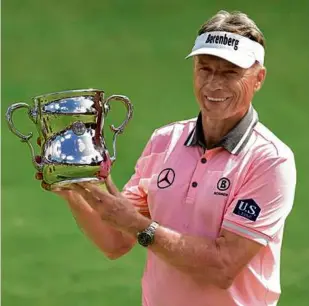  ?? PATRICK MCDERMOTT/GETTY IMAGES ?? Bernhard Langer, on the verge of turning 66, won the US Senior Open last week for his record-setting 46th victory on the Champions Tour.