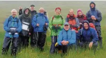  ??  ?? Out of sight Mist denied Duncanrig Ramblers some great views