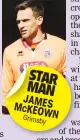  ??  ?? STAR MAN JAMES MCKEOWN Grimsby