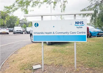  ?? Picture: Paul Reid. ?? A memorial wall at Whitehills Health and Community Care Centre was demolished.