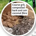  ?? ?? Coarse grit, composted bark and coir coconut fibre