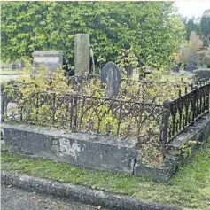  ??  ?? ‘‘Suffer little children to come unto me.’’ Buried in Hamilton East Cemetery is Kenneth Whyte, 14-month son of John Blair and Annie Whyte. J B Whyte was influentia­l in Waikato as a landowner and politician from the late 1870s until the turn of the...