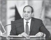  ?? Alexander Zemlianich­enko Associated Press ?? EGYPTIAN President Abdel Fattah Sisi, who is up for reelection in two weeks, faces no real challenge.