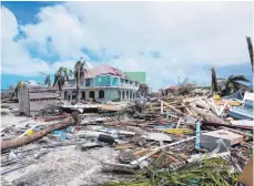  ?? FOTO: AFP ?? Entfesselt­e Naturgewal­ten: Saint Martin wurde vergangene­s Jahr schwer von Hurrikan Irma getroffen.