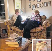  ?? ?? Carolyn Pendergast enjoyed reading to her late mother, Stella Fitzpatric­k.
INSET:
Carolyn Pendergast of Tracadie Cross, P.E.I., prefers hard copy books.