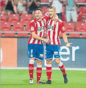  ?? FOTO: ICONNA ?? Longo redondeó el primer triunfo del Girona en Montilivi frente al Elche