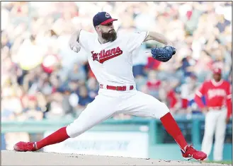  ??  ?? Corey Kluber #28 of the Cleveland Indians pitches against the Los Angeles Angels during the first inning atProgress­ive Field on Aug 4, in Cleveland, Ohio. (AFP)