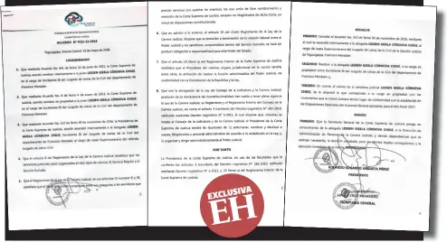  ?? FOTO: EL HERALDO ?? El documento contiene cuatro hojas y está debidament­e certificad­o y firmado por el presidente de la Corte Suprema de Justicia.