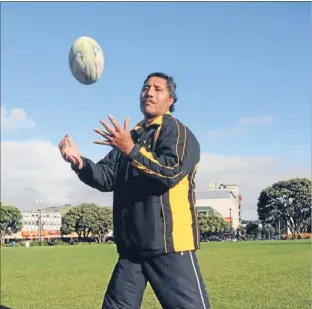  ??  ?? Game plan: Cannons Creek man Allan Davey is hoping the game he invented, hikoi pupuri, will catch on and raise Porirua’s fitness levels.