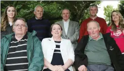  ??  ?? The Banteer Holy Well organising Committee members Therese O’Rahilly, Karen Buckley, Michael Twomey, William O’Rahilly, Pat Twomey, and John Buckley with Maura Walsh, CEO IRD Duhallow, and Con O’ Sullivan, IRD project supervisor.