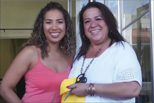  ?? PHOTO TOM BODUS ?? Yvette Garcia, right, executive director of the Imperial County Child Abuse Prevention Council, stands with Katy Calvin Gradillas, daughter of the council’s late founder, Margaret “Peggy” H. Calvin. The two were on hand Wednesday for the grand opening...