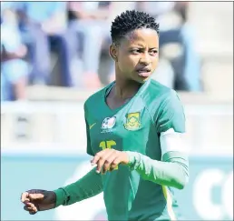  ??  ?? Banyana Banyana captain Refiloe Jane expects great things of her side today.