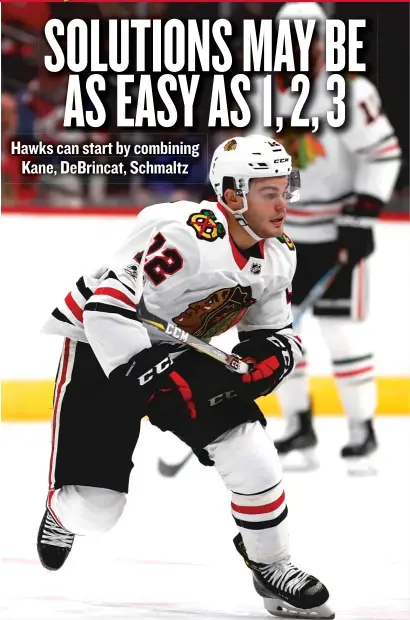  ?? | DAVID ZALUBOWSKI/ AP ?? Rookie winger Alex DeBrincat may not bring size, but he has three goals and an assist in the last two games.