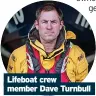  ?? ?? Lifeboat crew member Dave Turnbull