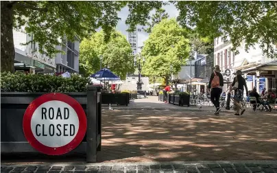  ?? VIRGINIA WOOLF/ STUFF ?? After trial closures of upper Trafalgar St, the Nelson City Council is deciding whether to make it permanent.