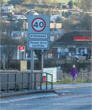  ??  ?? Traffic crossing the Strabane-lifford border yesterday