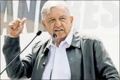  ??  ?? Reformer? Mexican President-elect Andres Manuel Lopez Obrador.
