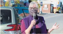  ?? JULIE JOCSAK TORSTAR FILE PHOTO ?? Carol Dueck from Network 4 Long Term Care Advocacy Committee, speaking a recent demonstrat­ion calling for more resources for long-term care homes, said interim recommenda­tions from a provincial long-term care commission echo requests advocacy groups have been calling for for years.