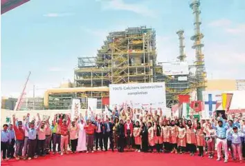  ?? Courtesy: EGA ?? EGA staff at the ceremony yesterday. Aluminium is the UAE’s second largest export after oil and gas. The $3.3 billion refinery project has been fully financed by EGA, without resort to banks or outside lenders.