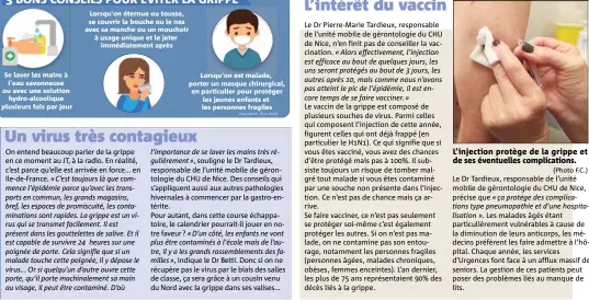  ?? (Photo F.C.) ?? L’injection protège de la grippe et de ses éventuelle­s complicati­ons.