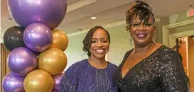  ?? Steve Mellon/Post-Gazette ?? Honorary chair Blayre Holmes Davis, left, and Gwen's Girls CEO Kathi Elliott at the annual Gwen’s Girls Gala.