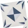  ?? ?? Saigon Blue patterned tiles, £44.40sq m, Porcelain Superstore