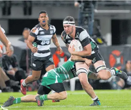  ?? Photo / NZME ?? Tom Parsons in an earlier appearance against the Manawatu Turbos.