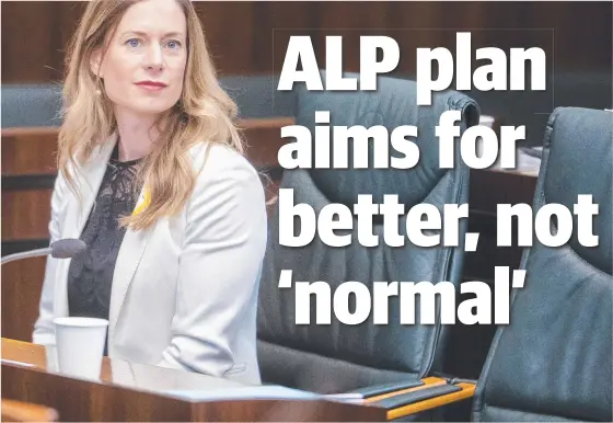 ?? Picture: Richard Jupe ?? Opposition Leader Rebecca White delivered Labor’s response to last week’s 2020- 21 state budget in parliament.