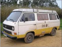  ?? ?? ‘AGGRESSIVE SIDE’: Christian Breuckner and his Volkswagen camper van where Nuray Oezgen, right, would stay the night when they were dating