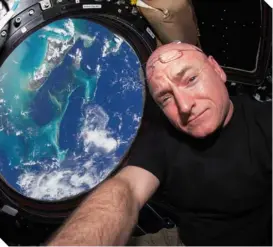 ??  ?? ▲ Twins study: during Scott Kelly’s tenure on the ISS (for a year from March 2015), scientists compared the effects of space on his body to his Earth-bound identical twin, Mark