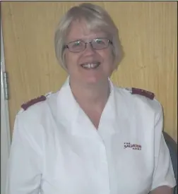  ??  ?? Major Carol Evans has succeeded Majors Julie and David Ludditt as the new commanding officer of Hinckley Salvation Army.