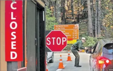  ?? Genaro Molina Los Angeles Times ?? YOSEMITE National Park had visitors leave during a federal government shutdown in 2013. Visitor centers and campsites are closed again in much of the national park system, though some areas may remain accessible.