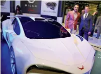  ?? Photo by Mohammad Mustafa Khan ?? Mohamed Redha Abdulla, owner and CEO of Deals on Wheels, and Markus D. Fux, founder and CEO of Milan Automotive, at the launch of the Milan Red in Dubai. —