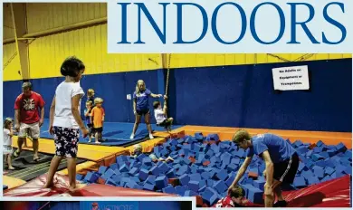  ?? CONTRIBUTE­D BY CHAMPION KIDS, JASON GETZ, ALL FIRED UP ?? CLOCKWISE FROM TOP: Kids can enjoy two in-ground tumble tracks, an extra-large foam pit and rope swing at Champion Kids in Marietta. All Fired Up offers more than 700 items for patrons to paint and has locations in Alpharetta, Marietta and Atlanta. Eileen Howard performs at the Velvet Note in Alpharetta.