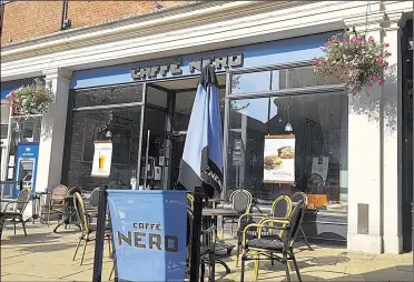  ??  ?? Caffe Nero in St Georges Street, Canterbury, refused to take cash payments